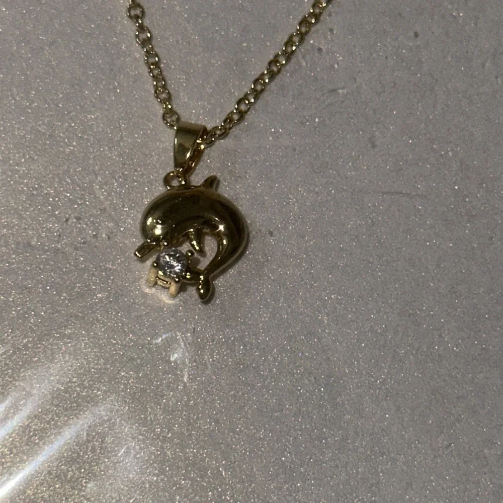 Dolphin and Turtle Bling Necklace for Child NEW